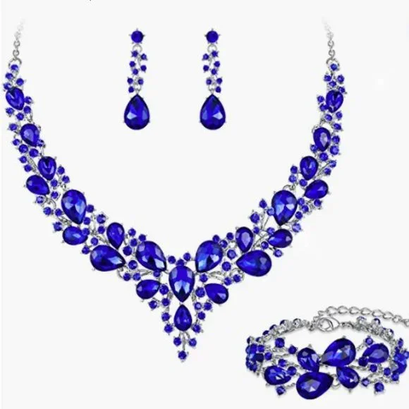 NEW Sparkling Bling Swarovski Crystal Rhinestone Bridal Wedding Necklace… - Picture 14 of 16